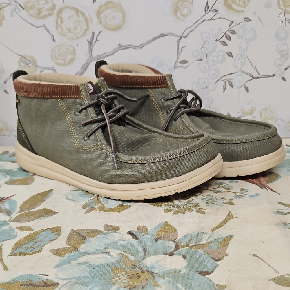Hey Dude Men's Chukka Boots - Olive and Tan